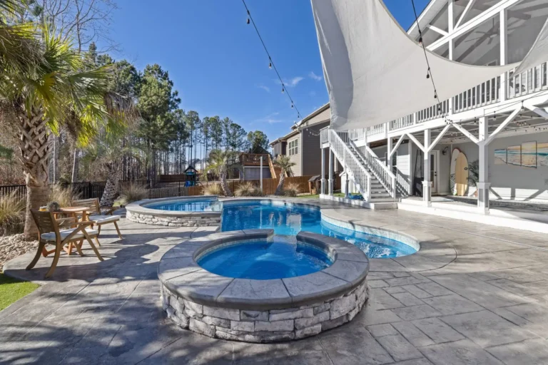 Backyard pool and concrete deck at risk from leaks in Peoria, AZ